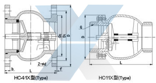HC41X-16P-DN100不锈钢消声止回阀(图1)