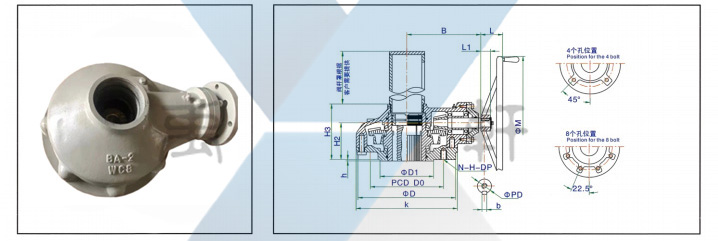 BA-1配电动执行器伞齿轮(图2)