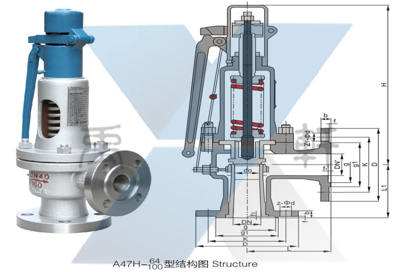 A47Y-100C型带板手弹簧微启式安全阀(图1)