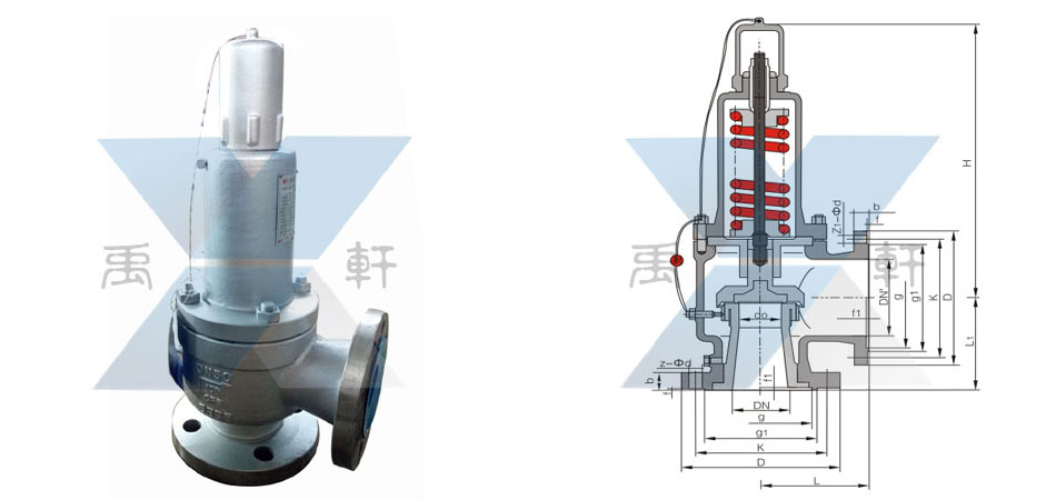 A42Y-100P不锈钢弹簧封闭式安全阀(图1)